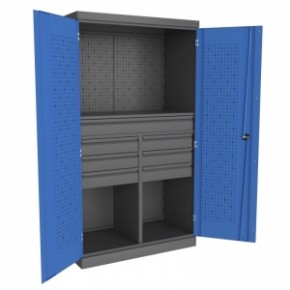 Металлические инструментальные шкафы PROFFI (с короткой перегородкой)